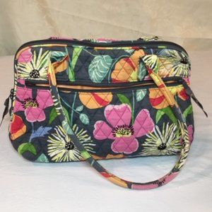 Vera Bradley Quilted Floral Satchel Handbag Shoulder Bag
